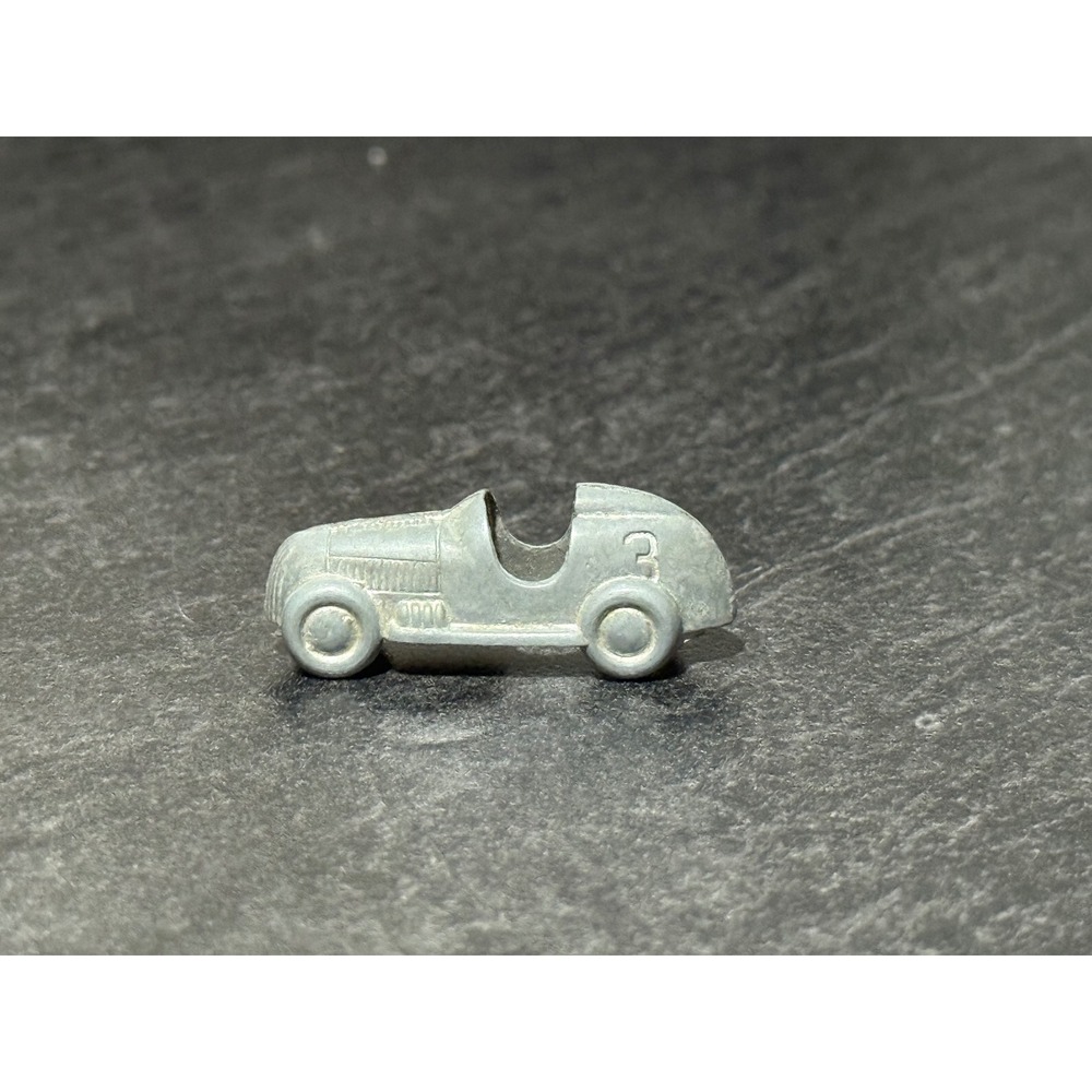 Vintage 1970s Monopoly Racecar Game Token Replacement Piece Pewter‎